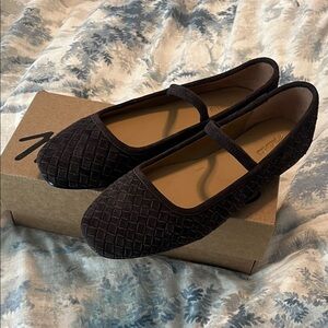 Madewell Greta  Mary Jane Ballet Flats in Dark Roast